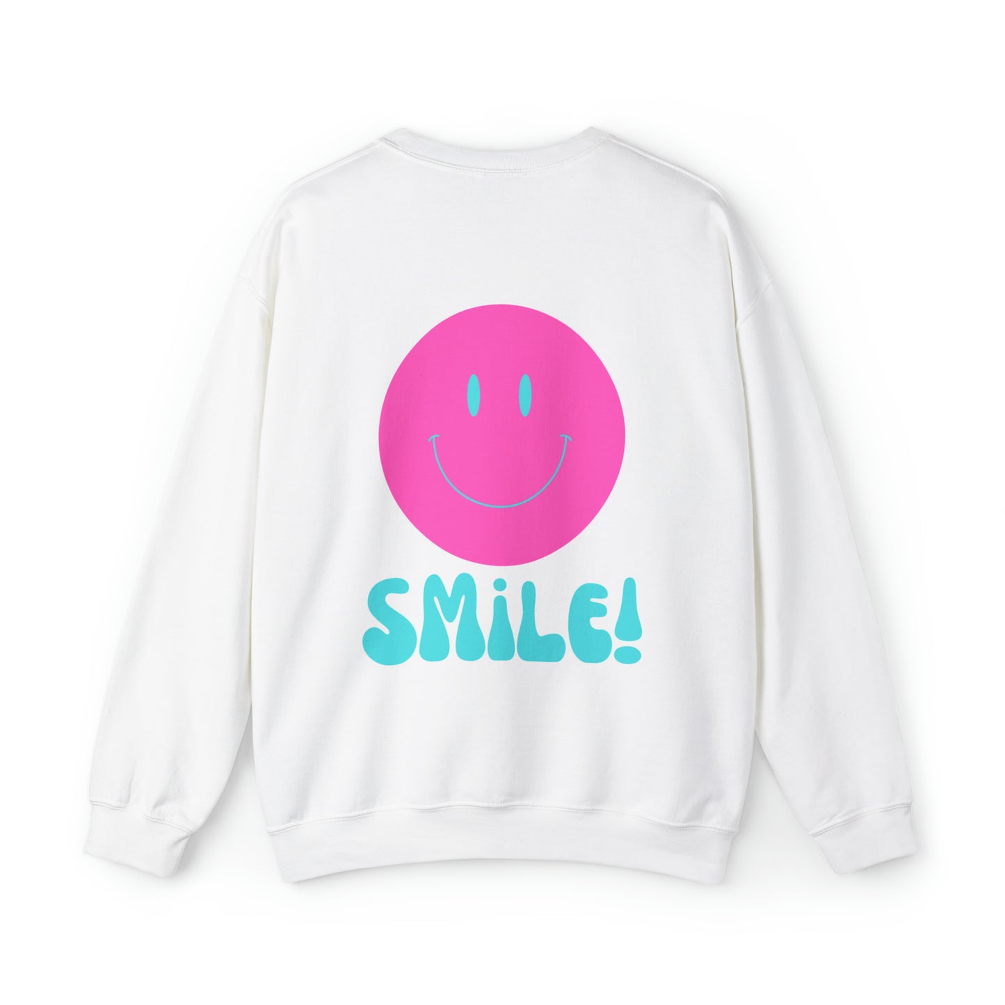 Pink and Turquoise Smile sweatshirt